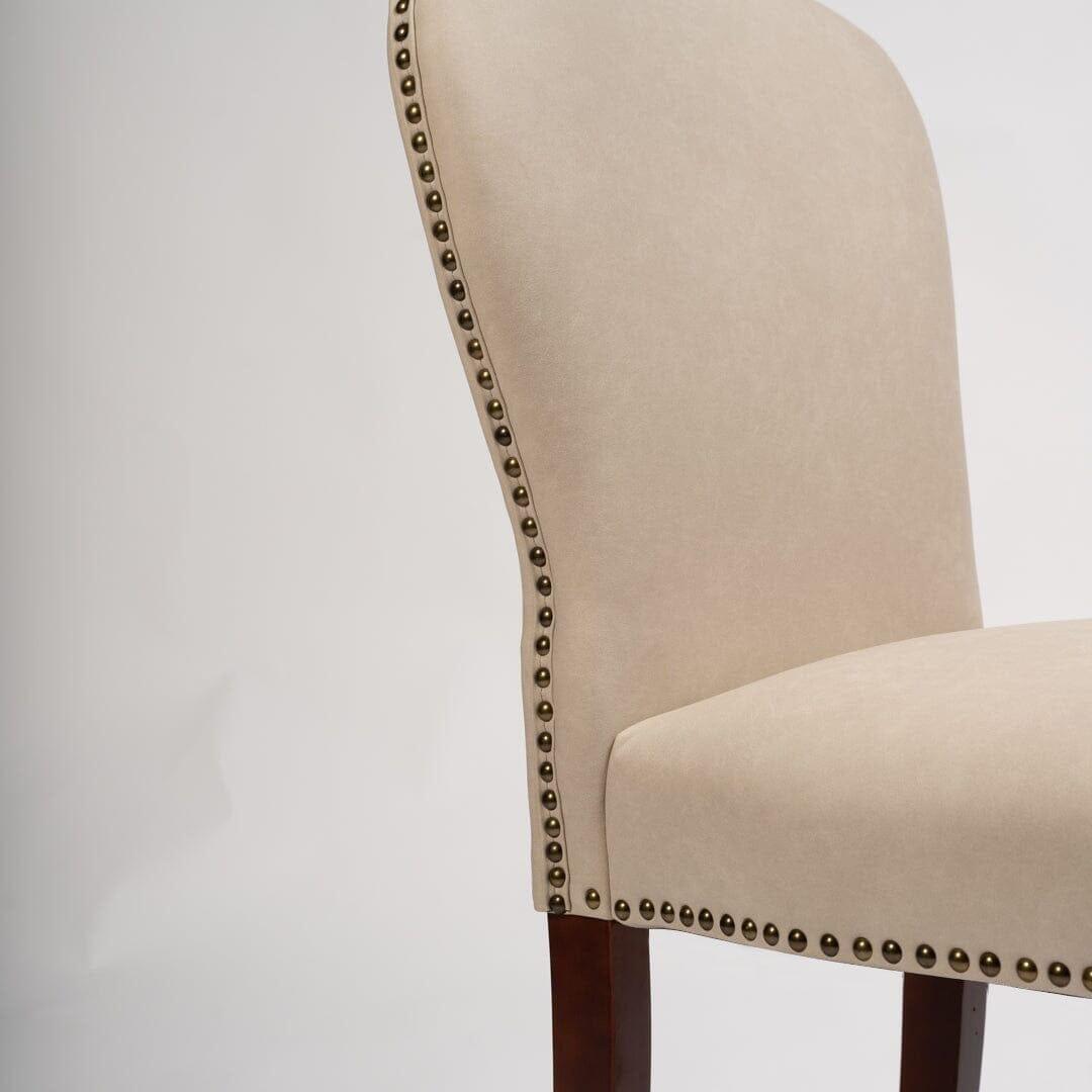 OUTLET - Edward Stone Faux Leather Dining Chairs - Set of 2 - Dark Oak Legs