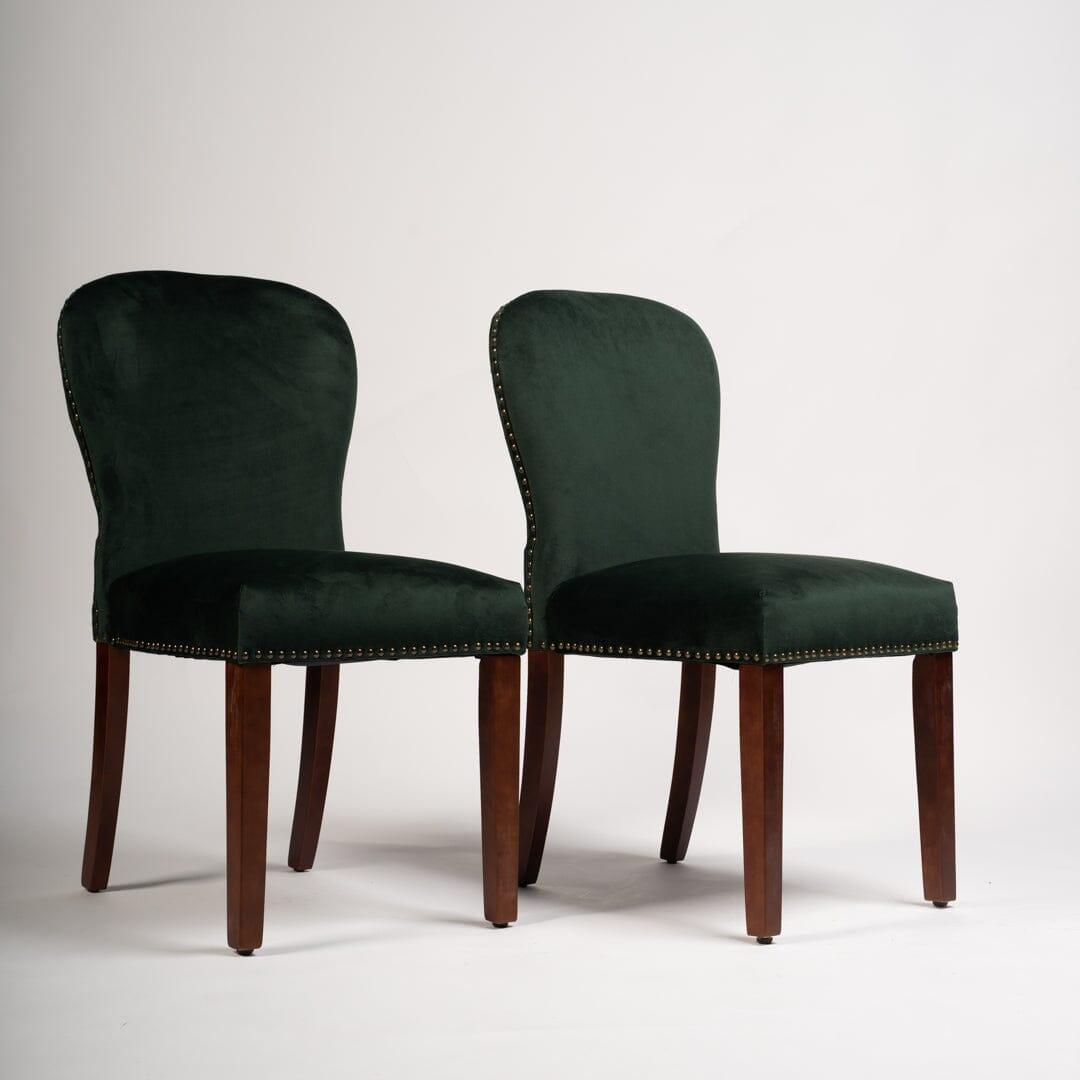 OUTLET - Edward Green Dining Chairs - Set of 2 - Dark Wood Legs