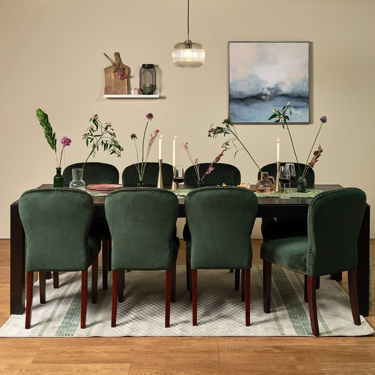 OUTLET - Edward Green Dining Chairs - Set of 2 - Dark Wood Legs