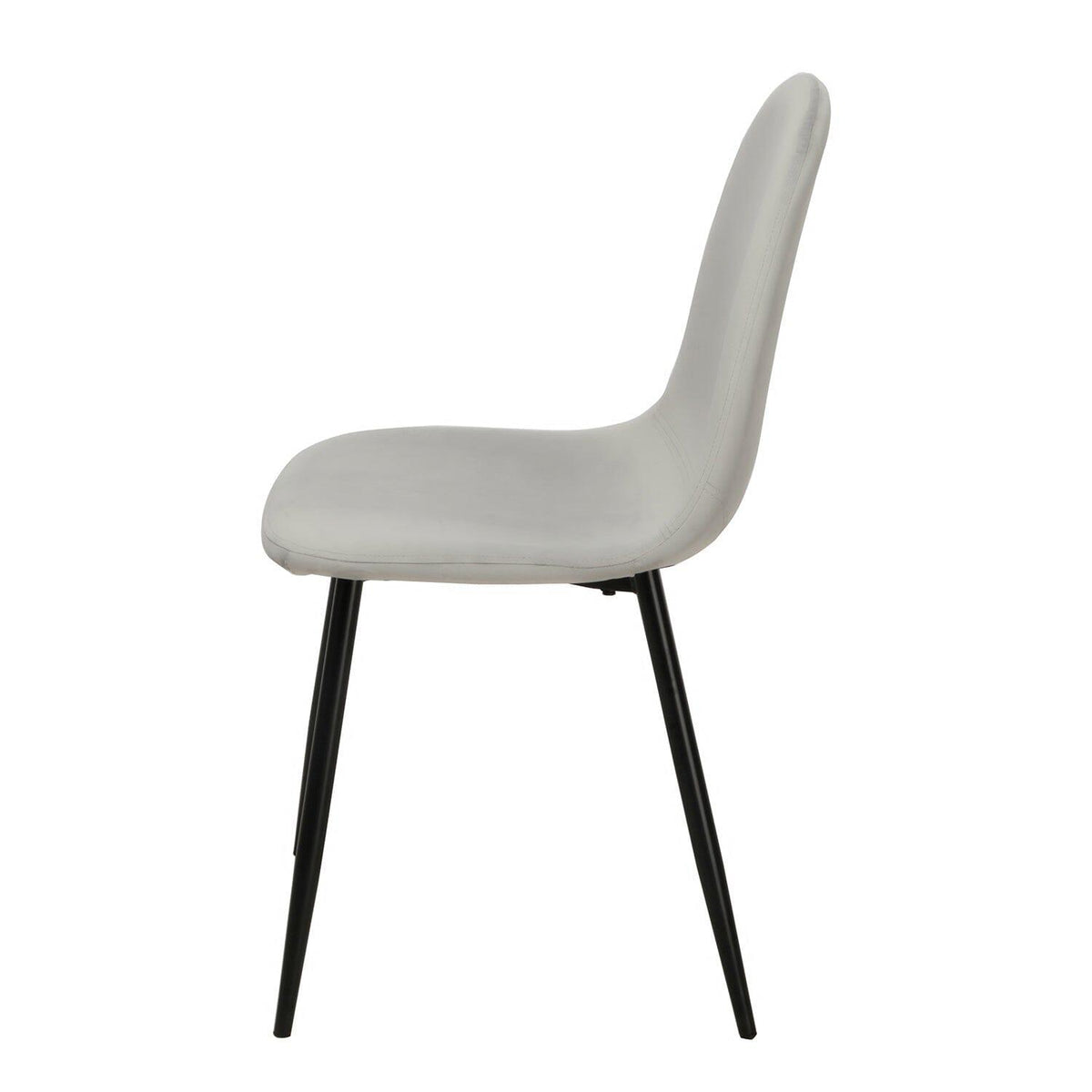 OUTLET - Ellis Grey Dining Chairs - Set of 2 - Black Legs