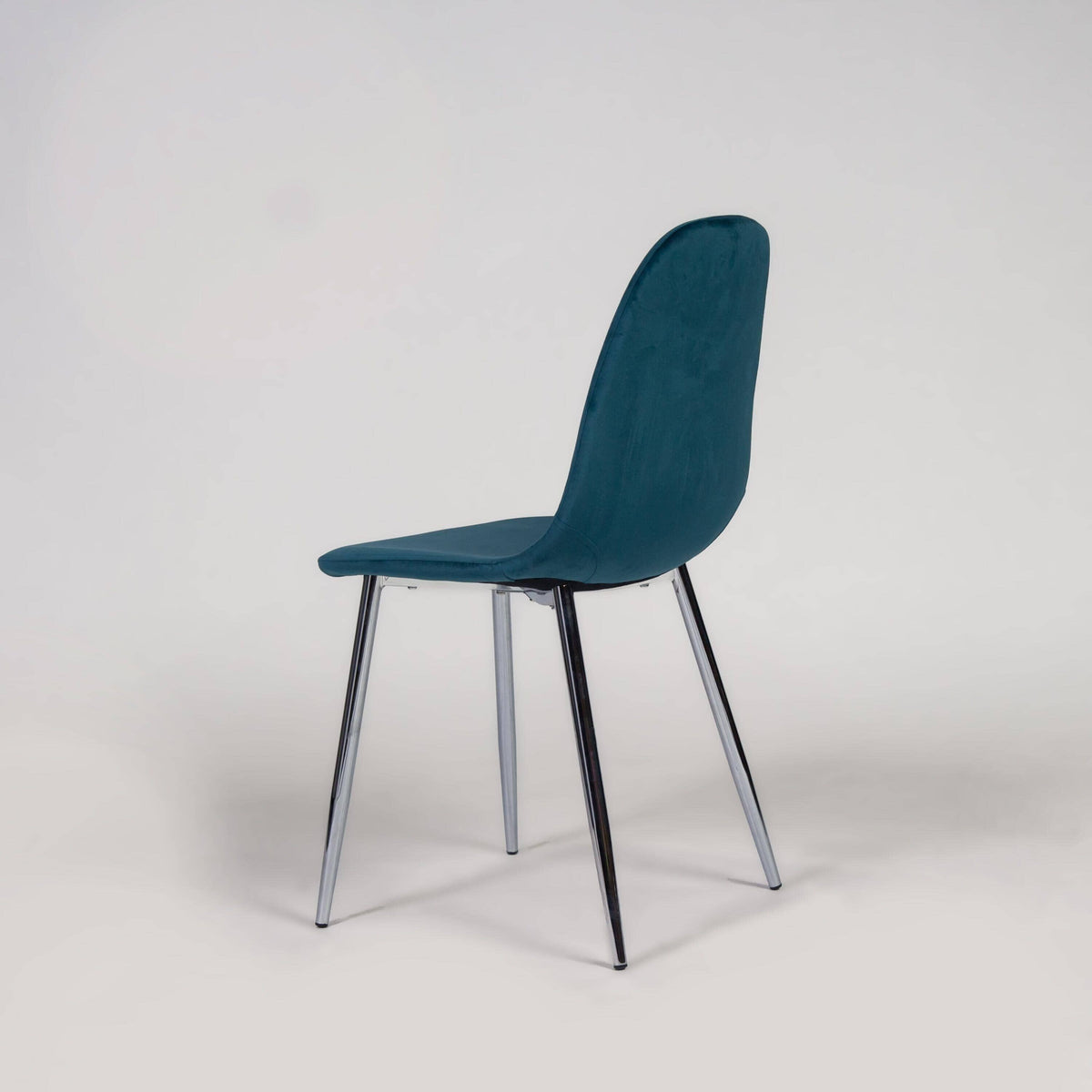 OUTLET - Ellis Teal Dining Chairs - Set of 2 - Chrome Legs