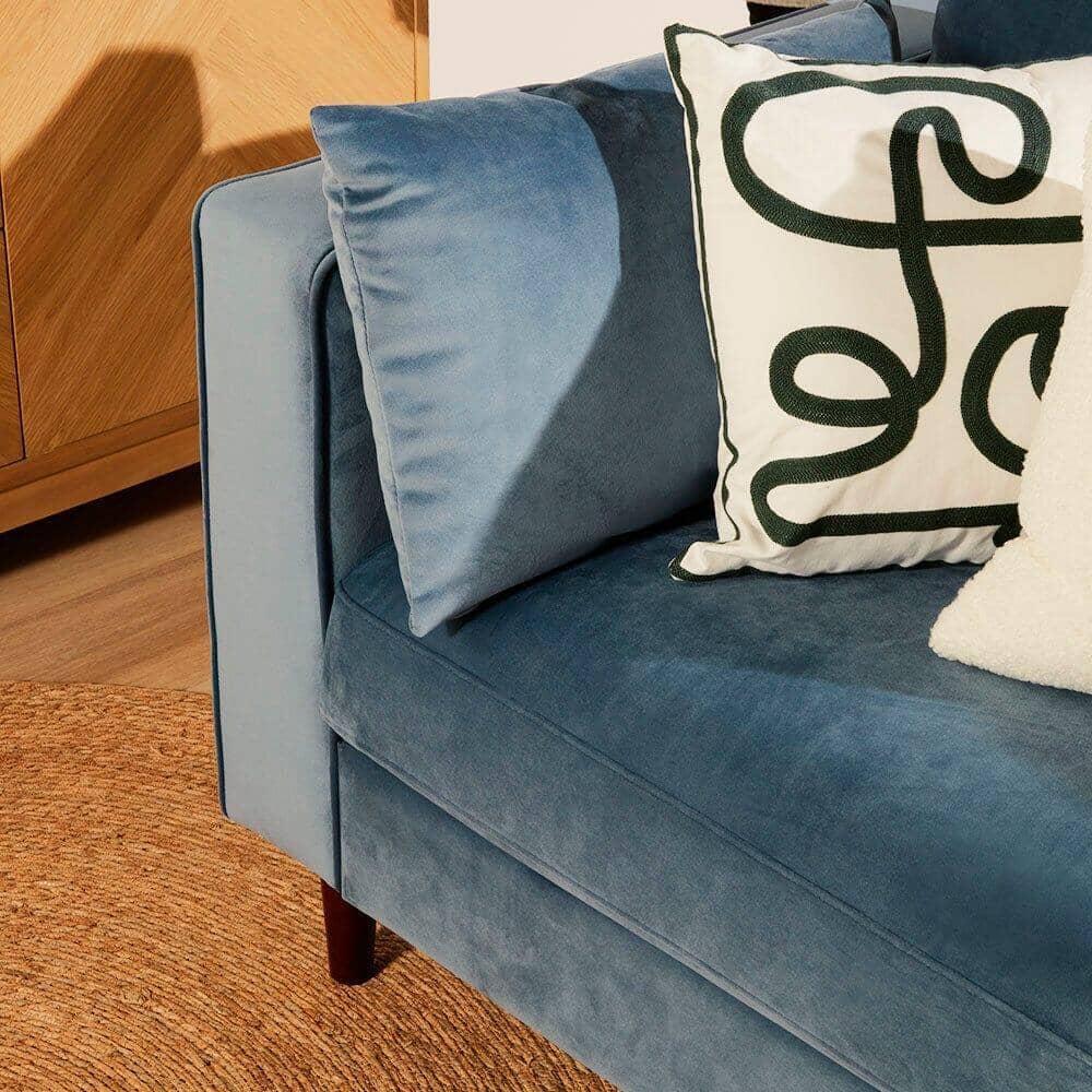 Outlet - Emily 3 Seater Sofa - Blue Velvet