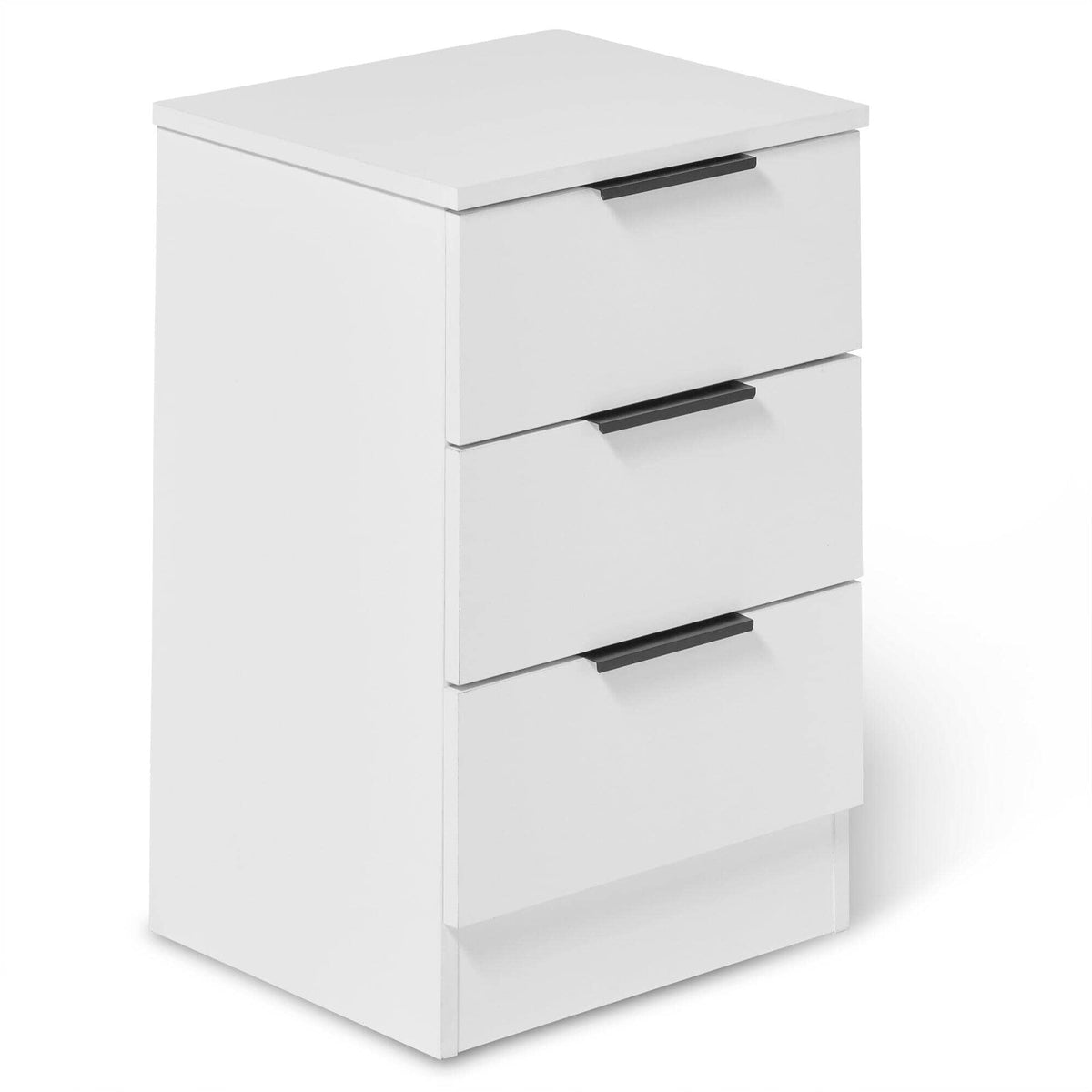 OUTLET - Essie 3 Drawer Bedside Table - White