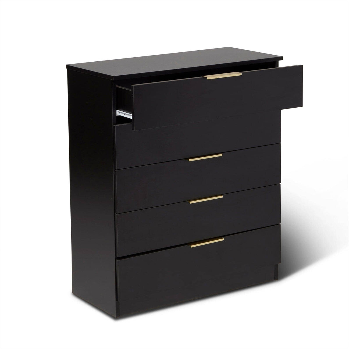 OUTLET - Essie 5 Drawer Tall Chest of Drawers - Black