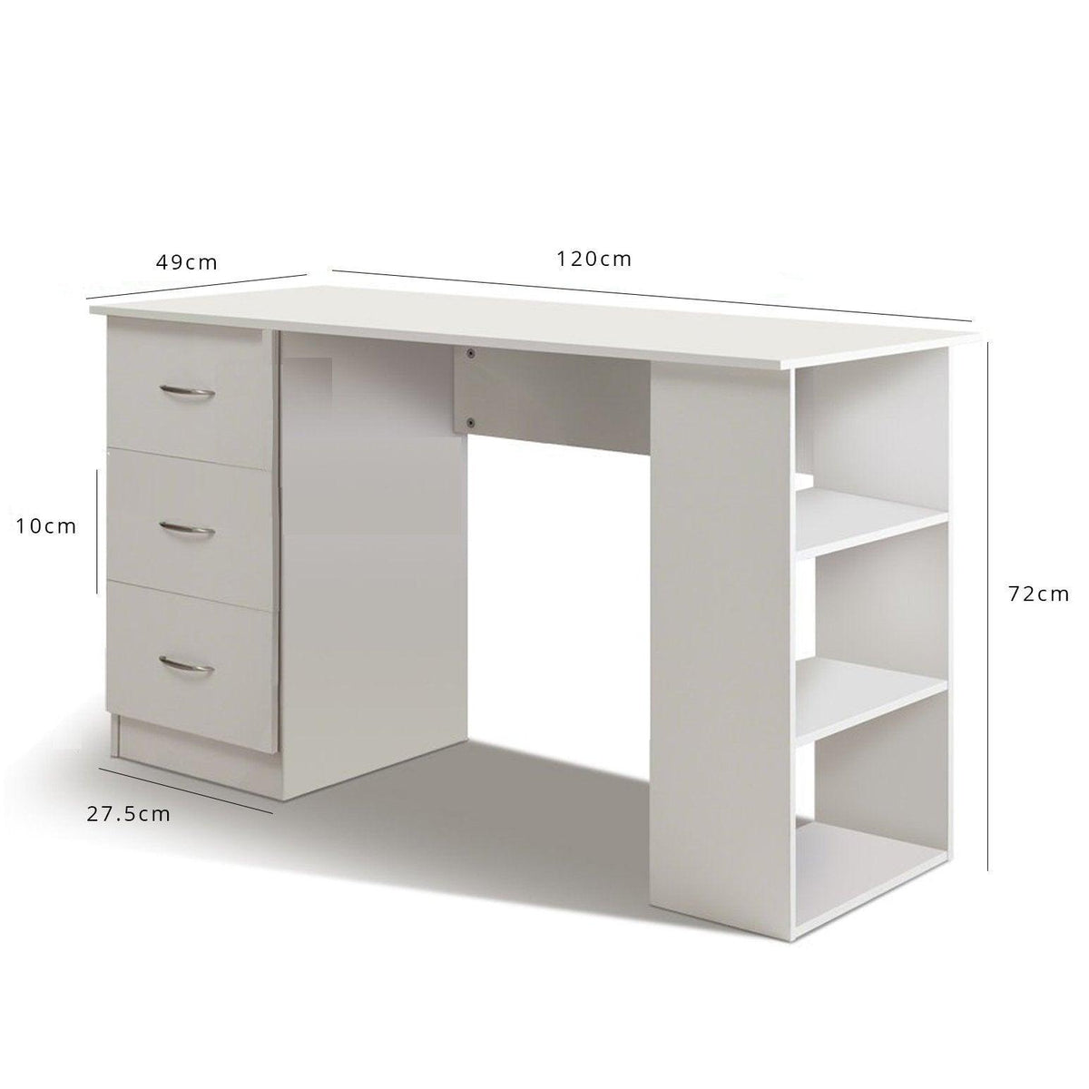 OUTLET - Essie White Desk with Drawers