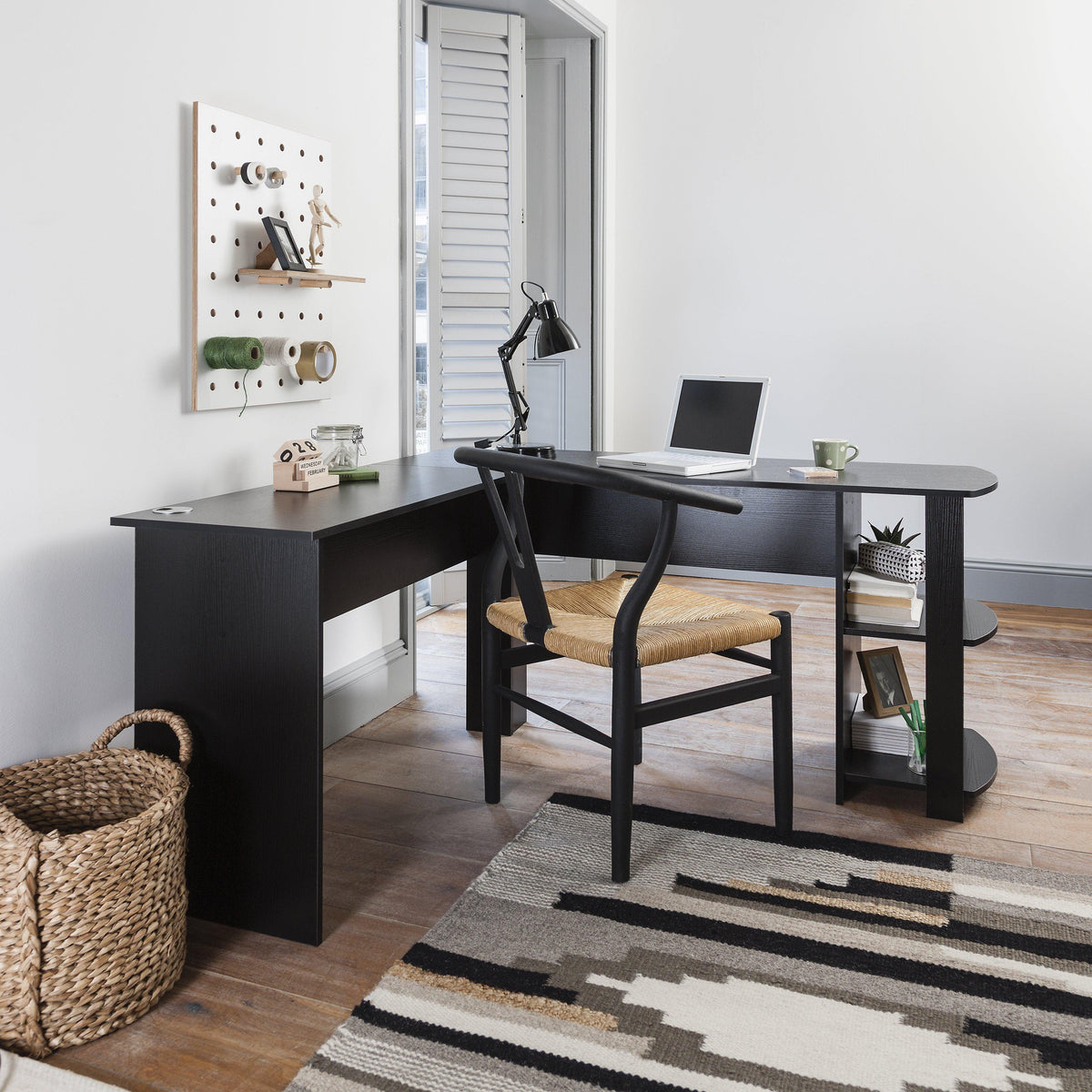 OUTLET - Essie L Shaped Desk in Black