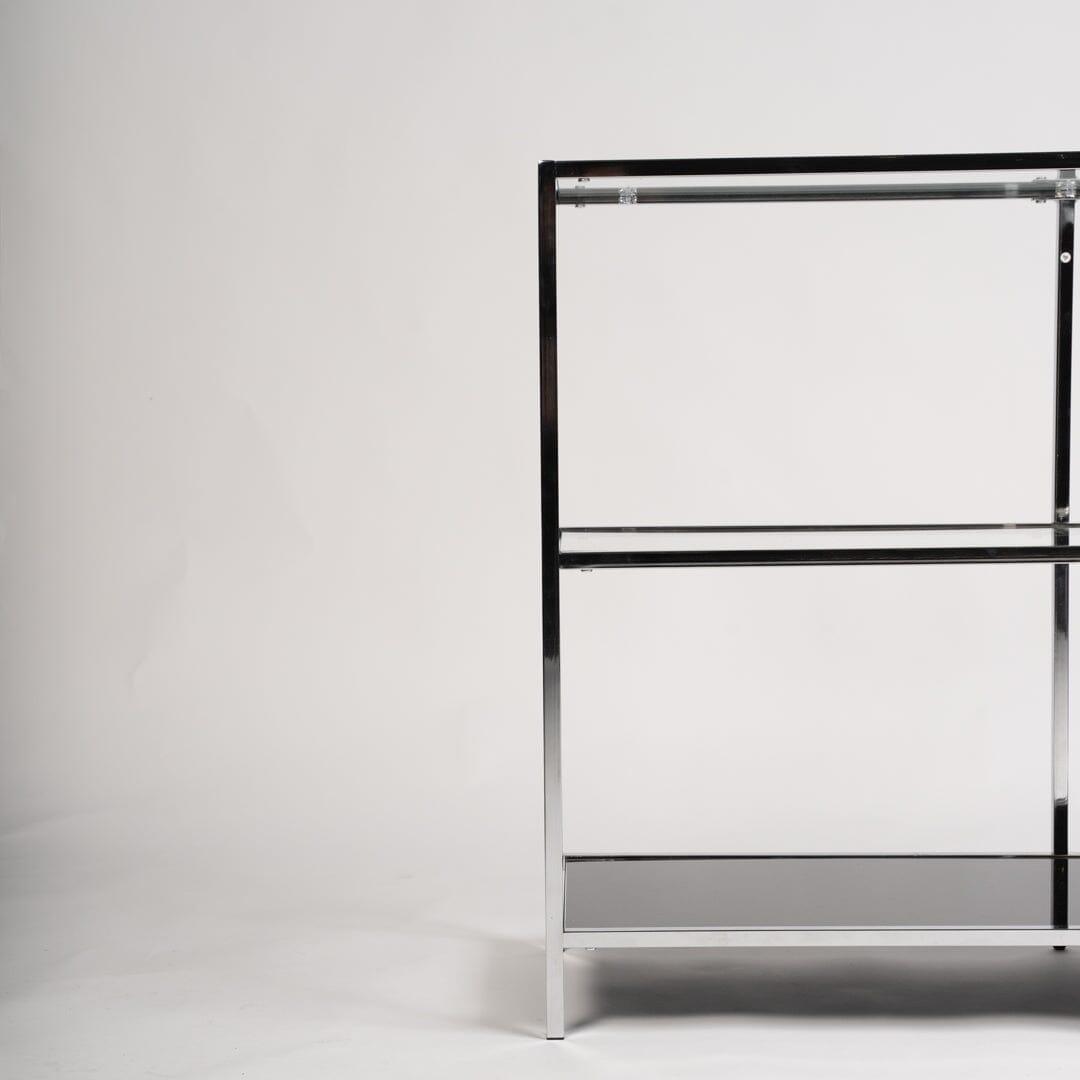 OUTLET - Evelyn Glass Console Table - Chrome Frame