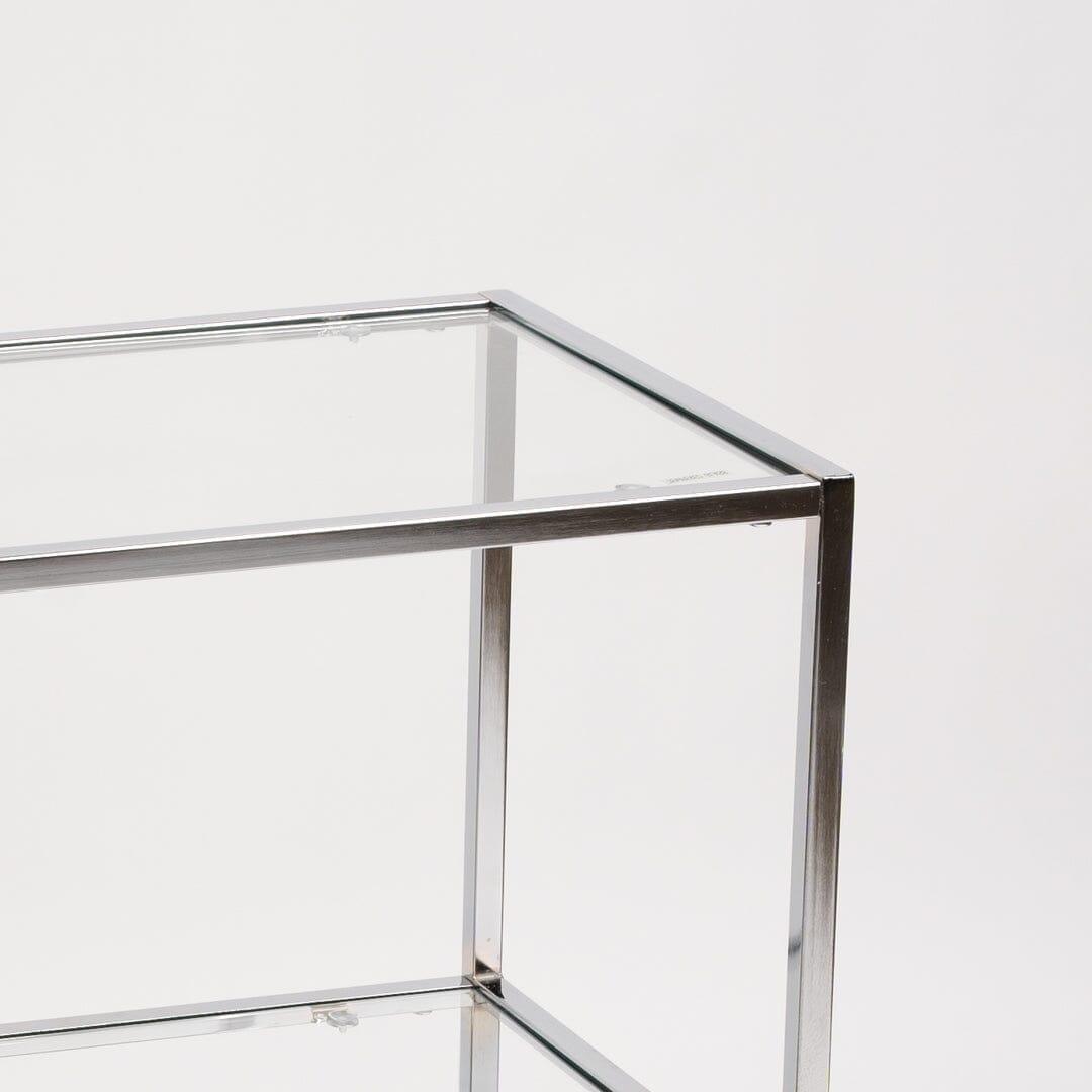 OUTLET - Evelyn Glass Console Table - Chrome Frame