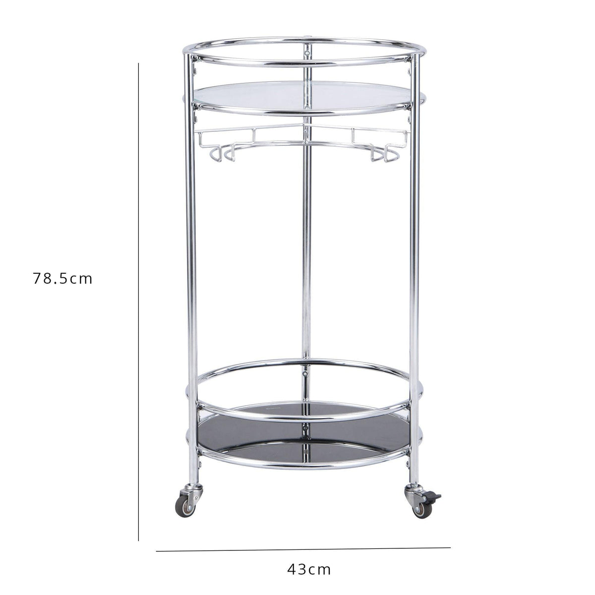 Outlet - Evelyn Drinks Trolley - Chrome