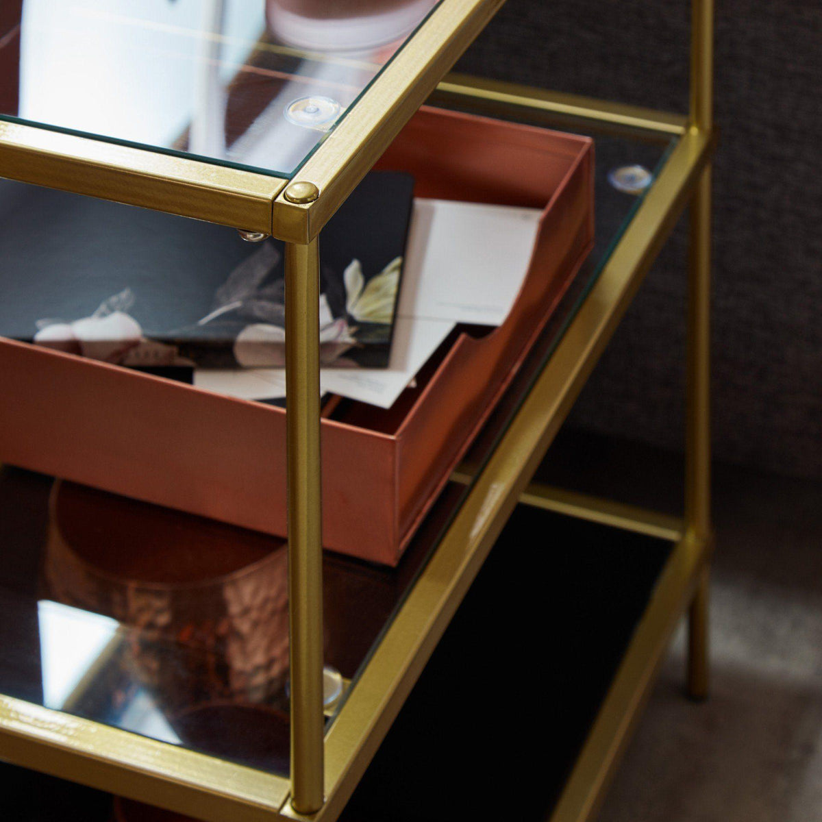OUTLET - Evelyn Gold Side Table