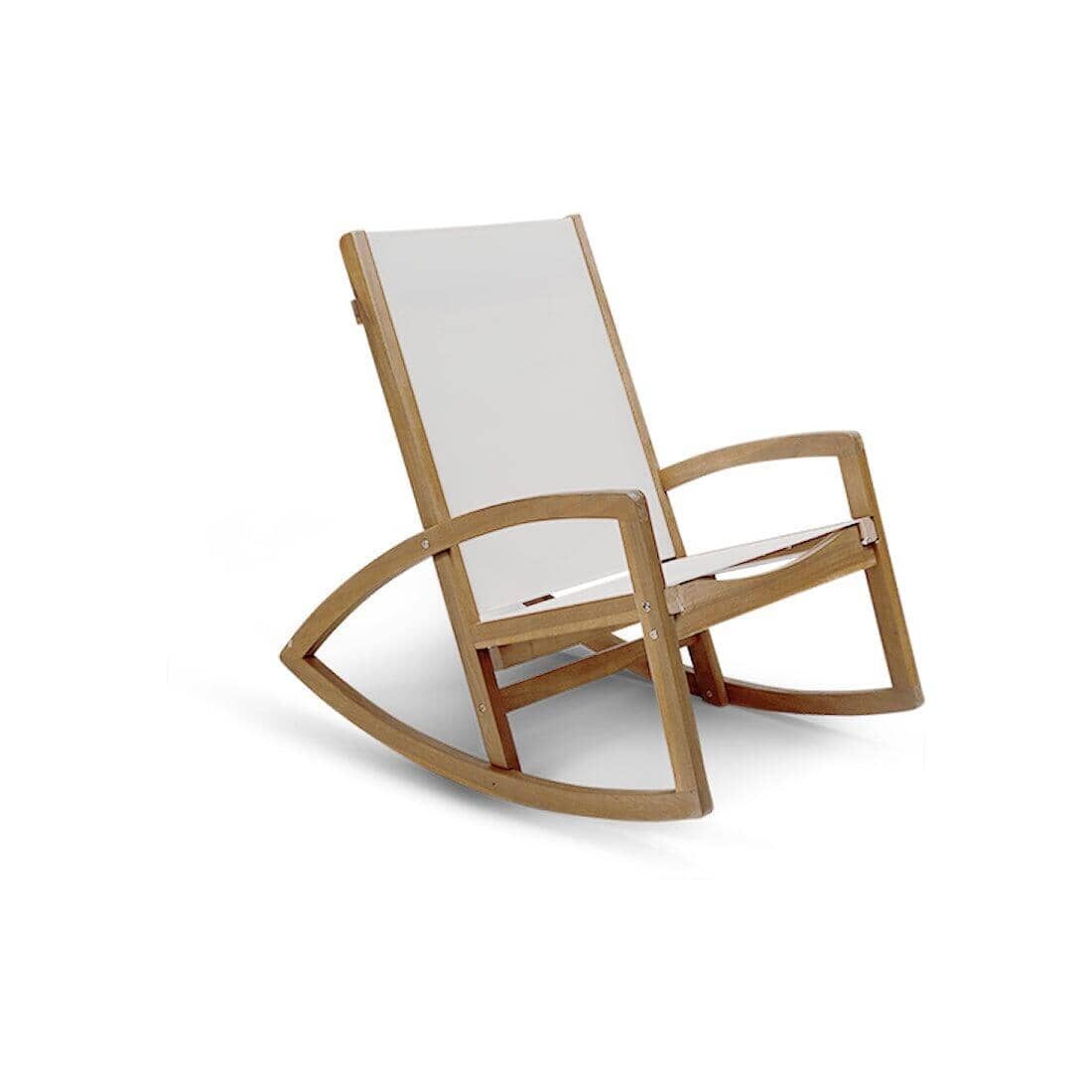 Outlet - Freddie Wooden Garden Rocking Chair - White