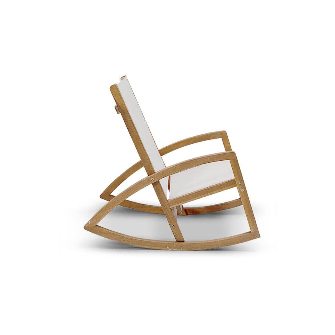 Outlet - Freddie Wooden Garden Rocking Chair - White