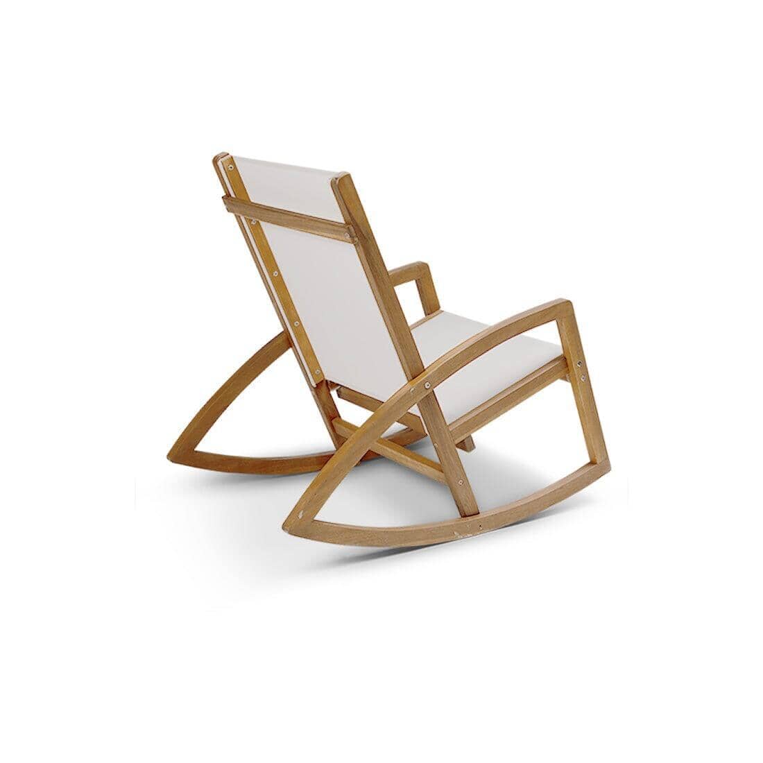 Outlet - Freddie Wooden Garden Rocking Chair - White