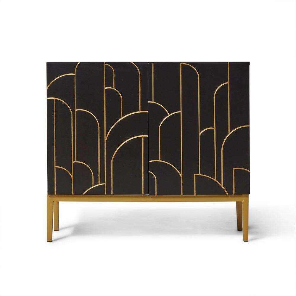OUTLET - Gatsby 2 Door Small Sideboard - Noir Black