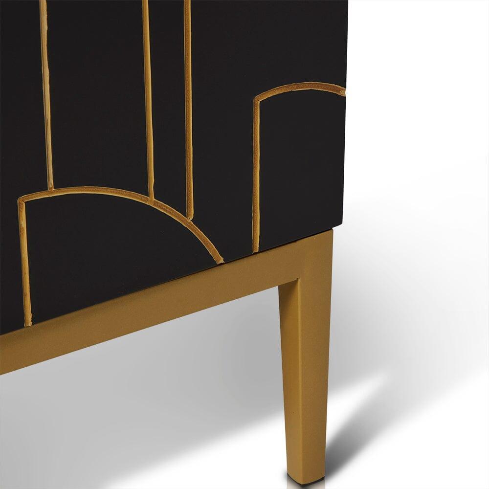 OUTLET - Gatsby 2 Door Small Sideboard - Noir Black