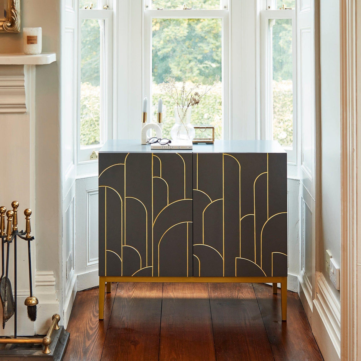 OUTLET - Gatsby 2 Door Small Sideboard - Smoke Grey