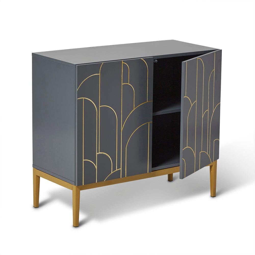 OUTLET - Gatsby 2 Door Small Sideboard - Smoke Grey