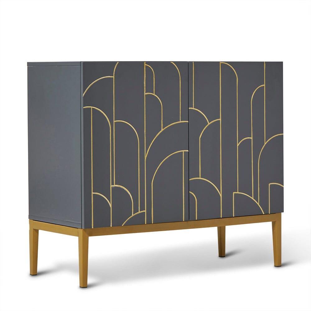 OUTLET - Gatsby 2 Door Small Sideboard - Smoke Grey
