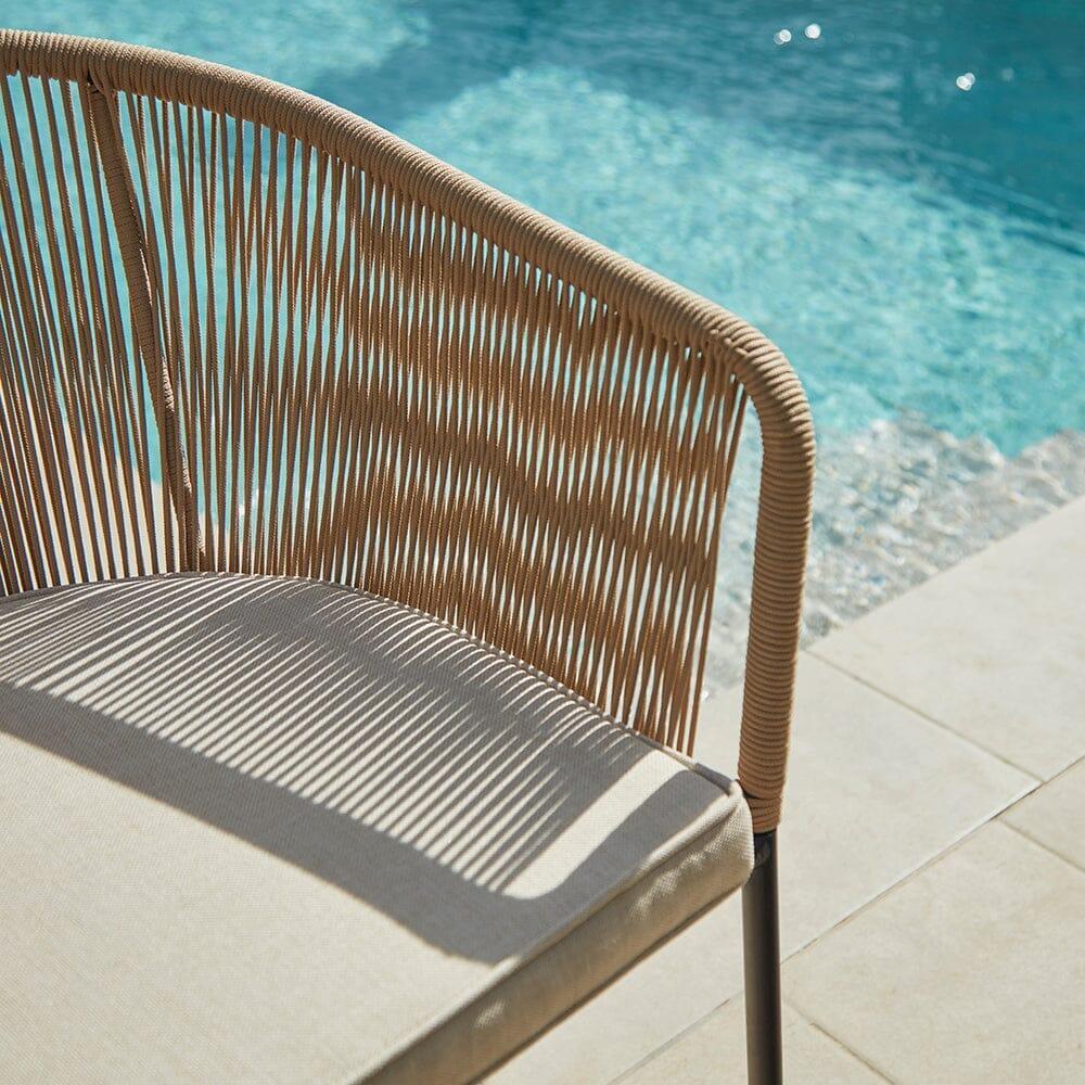 OUTLET - Hali Natural Rope Chair with Cushions - Set of 2