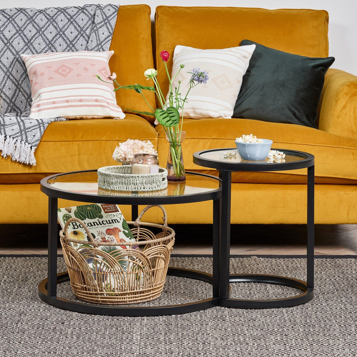 OUTLET - Harris Black Metal Round Side Table