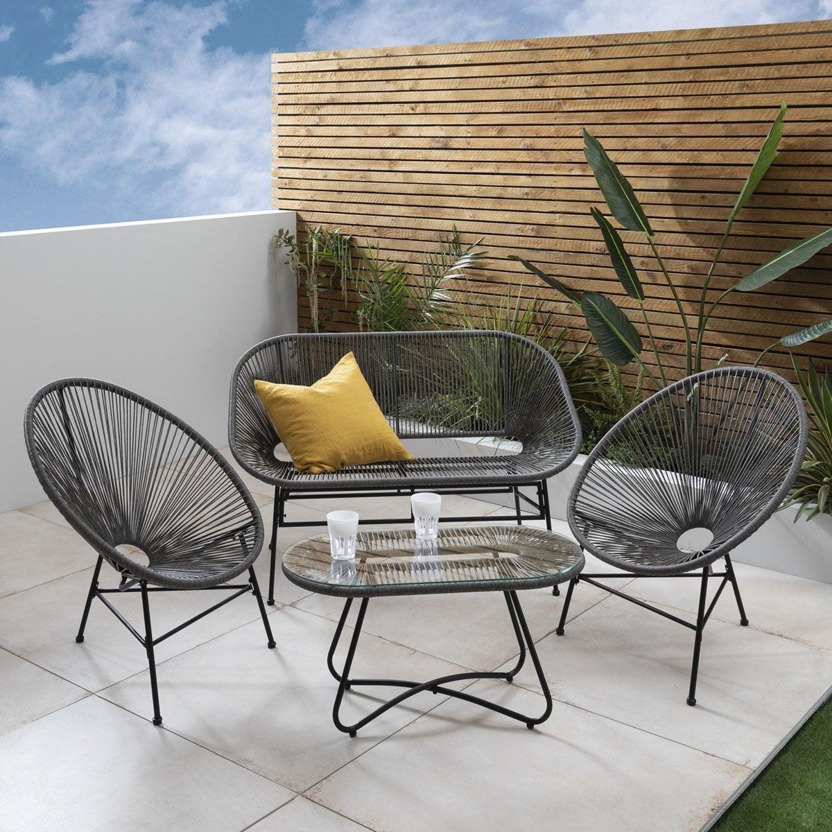 Outlet - Hebe Garden Sofa Set - Grey