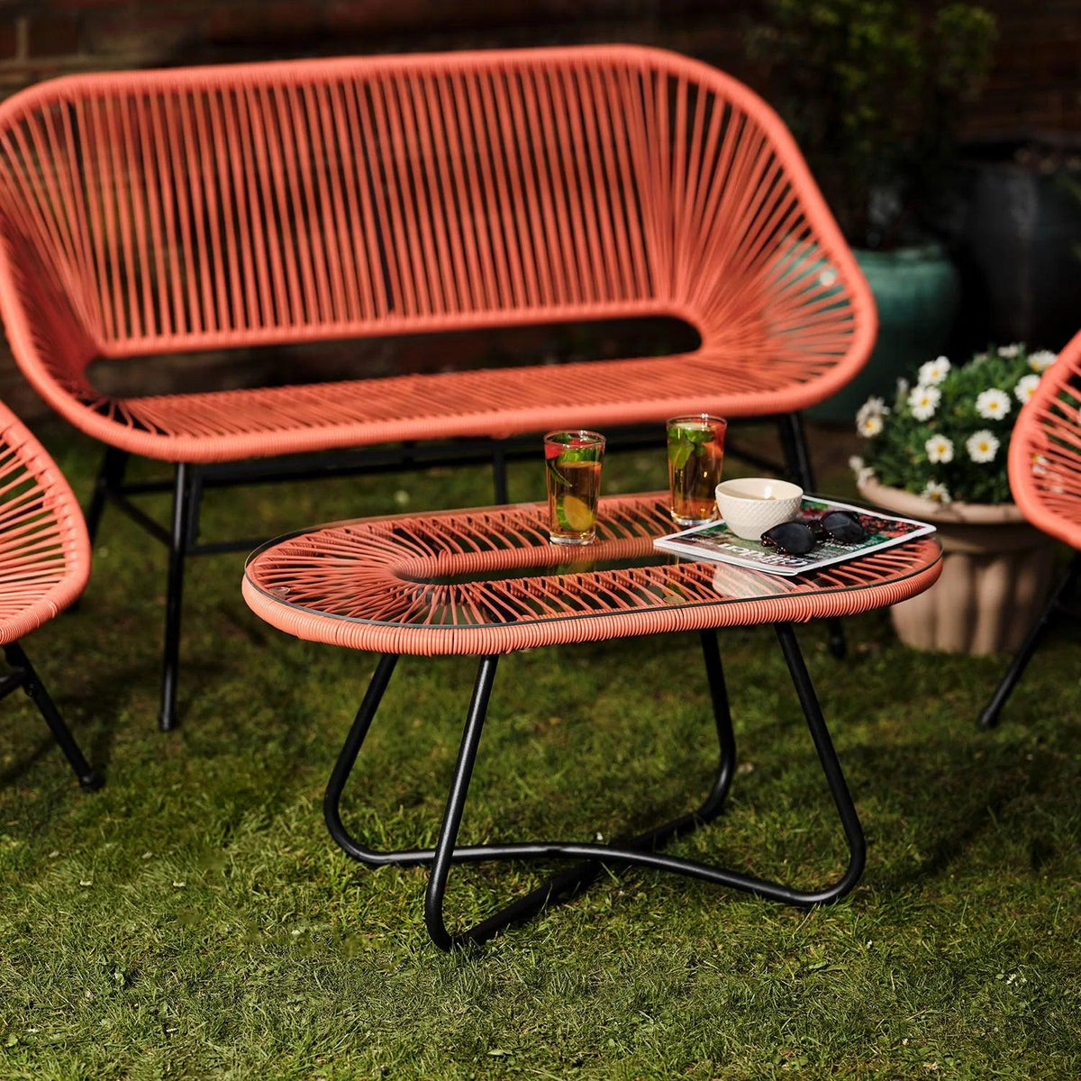 Outlet - Hebe Garden Sofa Set - Orange