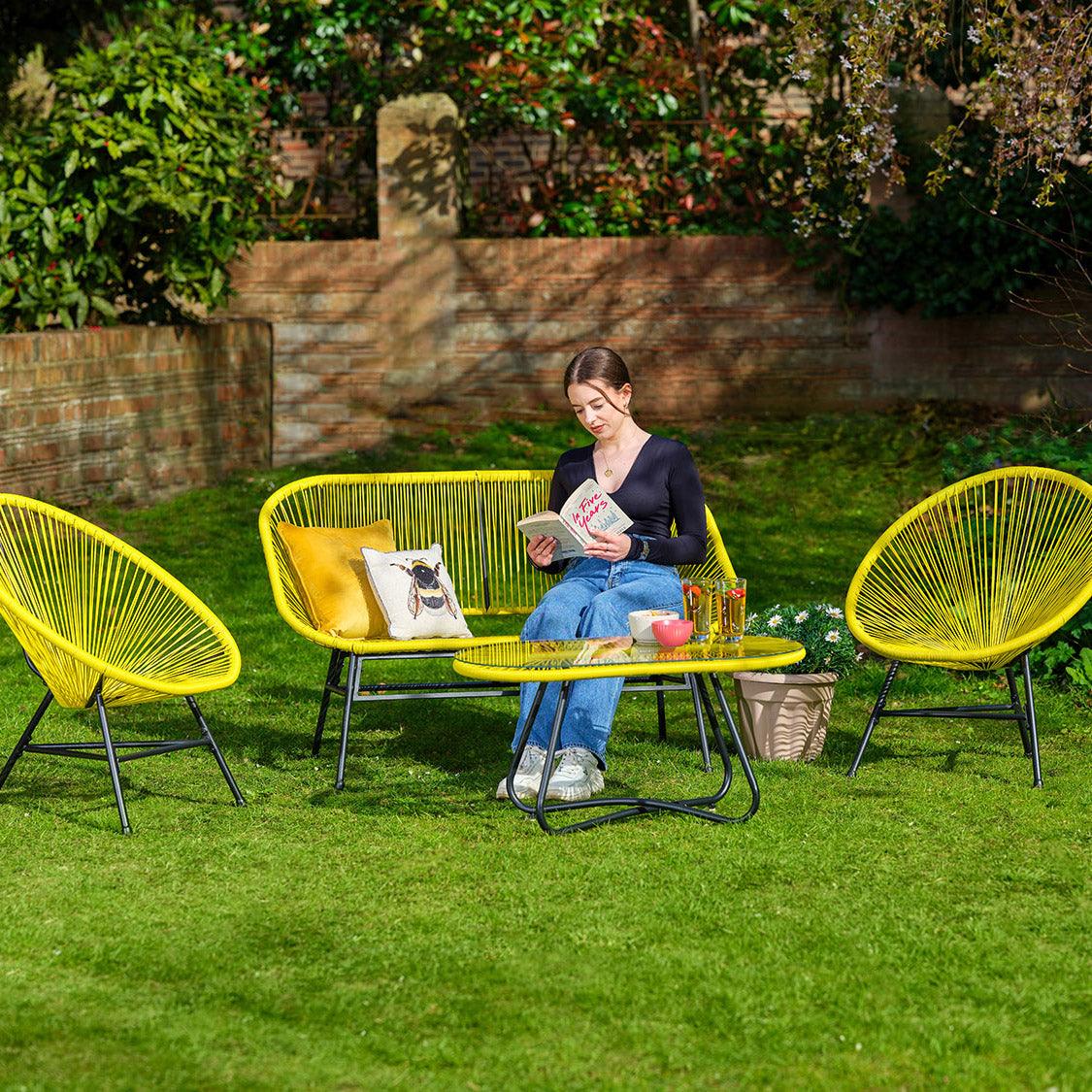 Outlet - Hebe Garden Sofa Set - Yellow