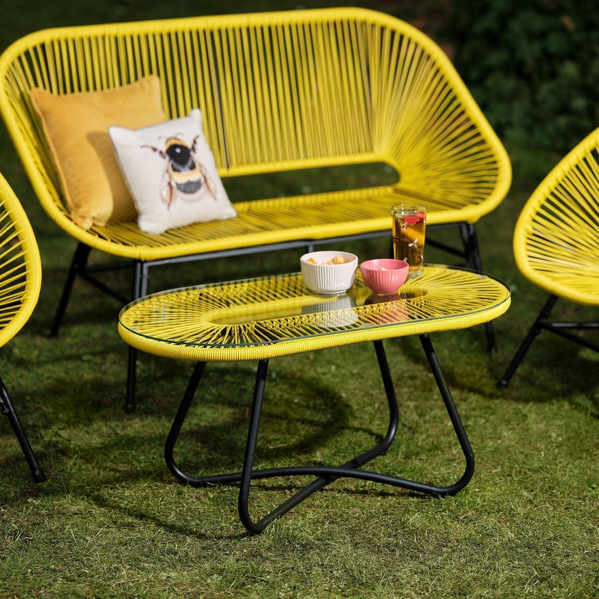 Outlet - Hebe Garden Sofa Set - Yellow