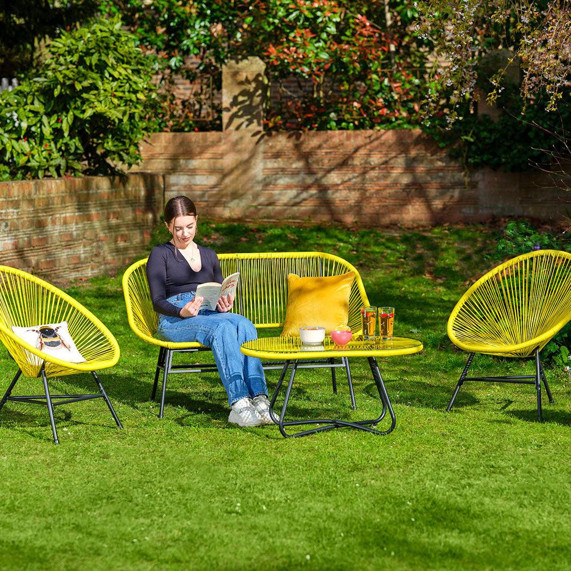 Outlet - Hebe Garden Sofa Set - Yellow