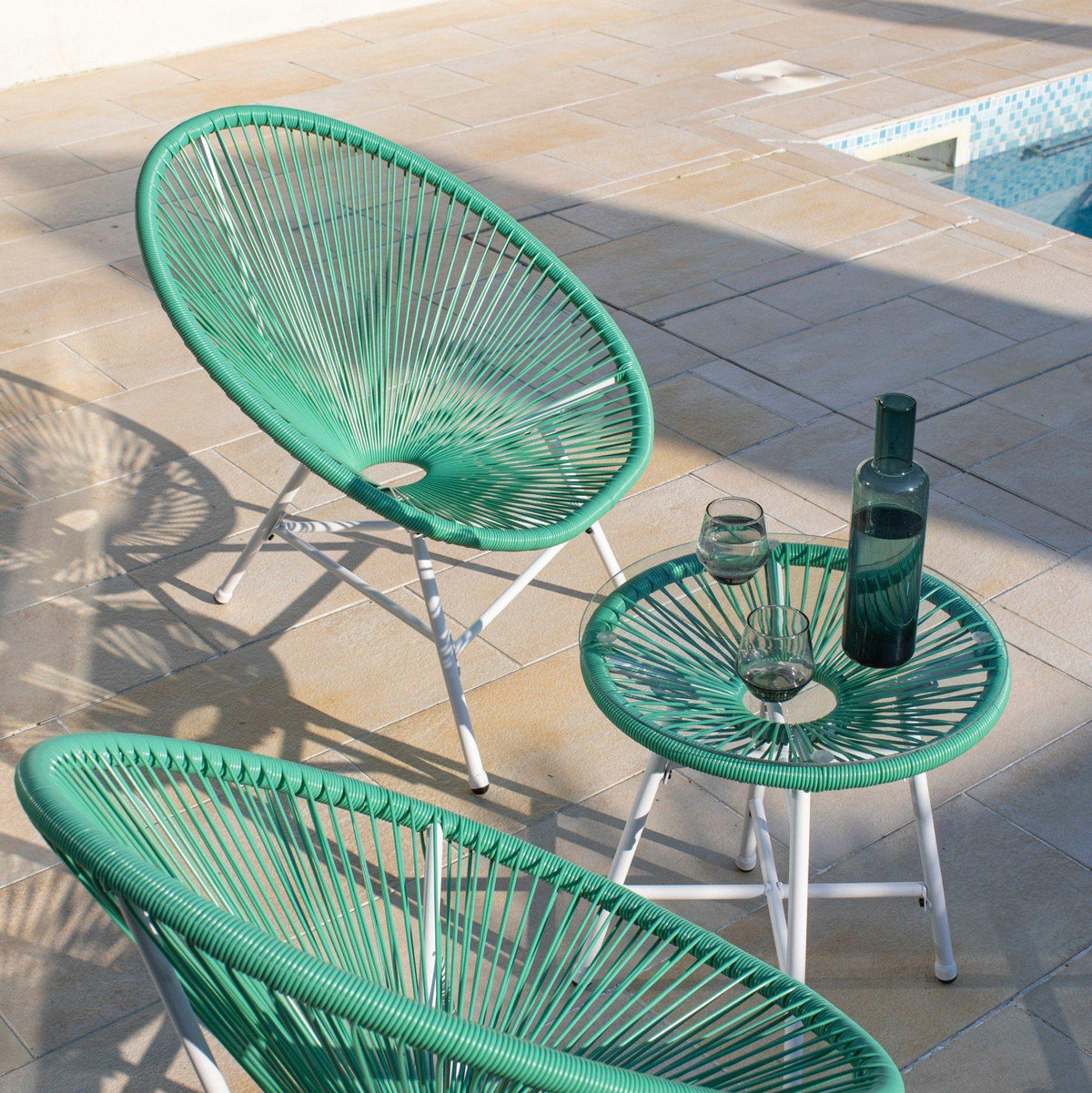 OUTLET - Hebe String Bistro Set - Mint Green