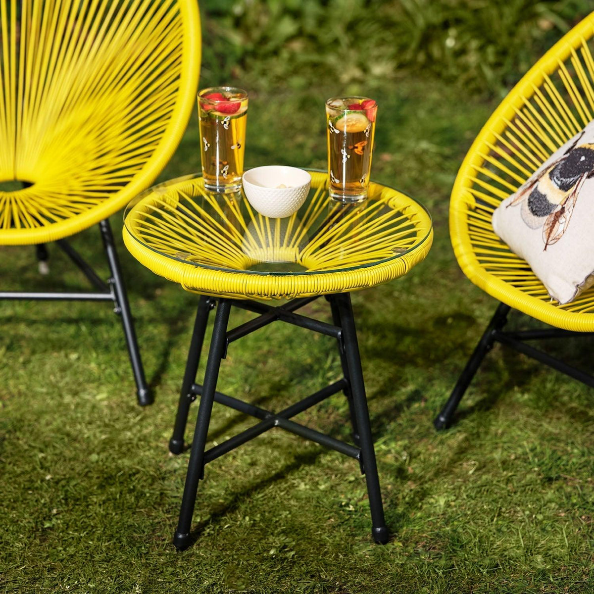 Outlet - Hebe String Bistro Set - Yellow