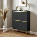 Outlet - Iliana Shoe Cabinet - 2 Door - Charcoal Grey