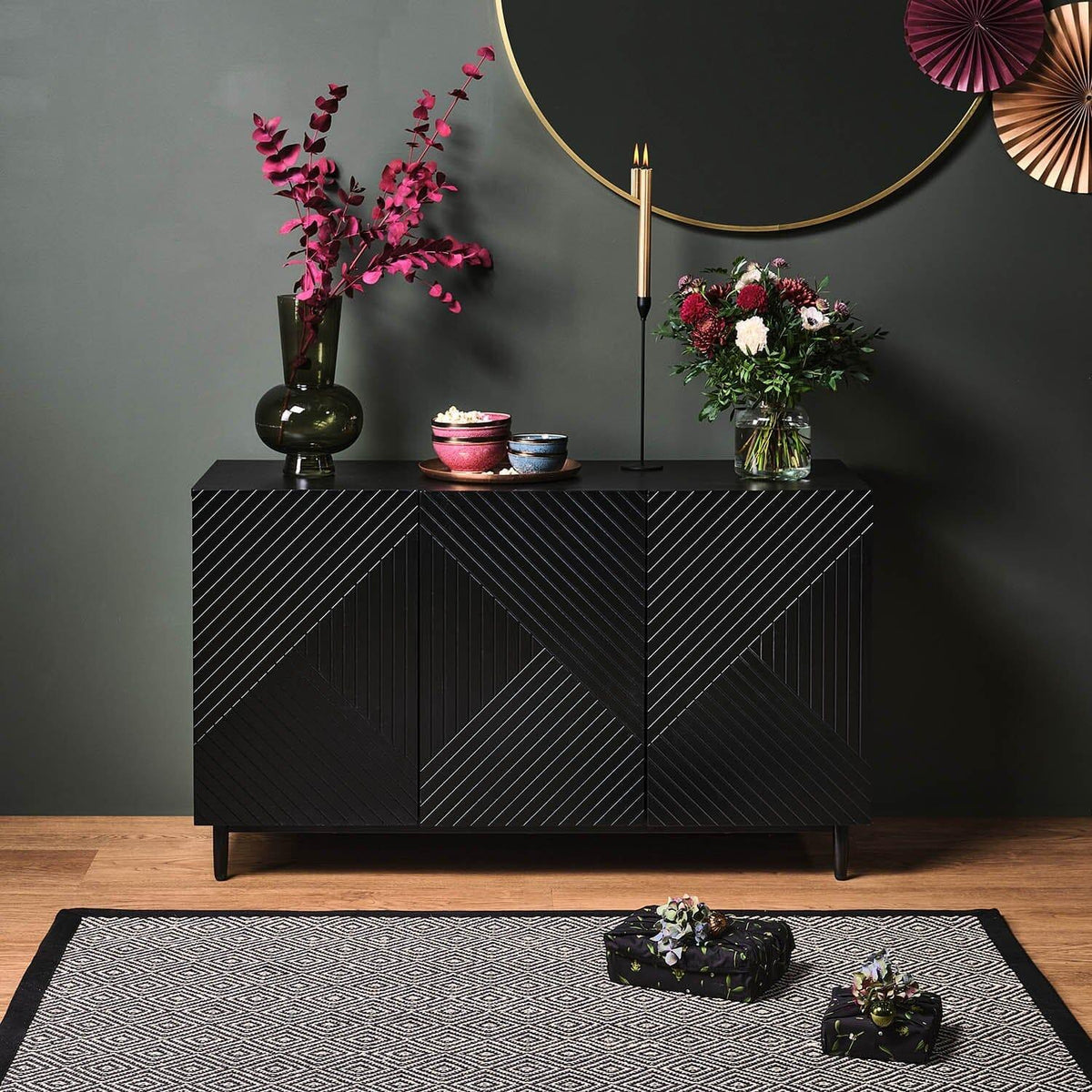 Outlet - Jack Sideboard - Geometric - Black