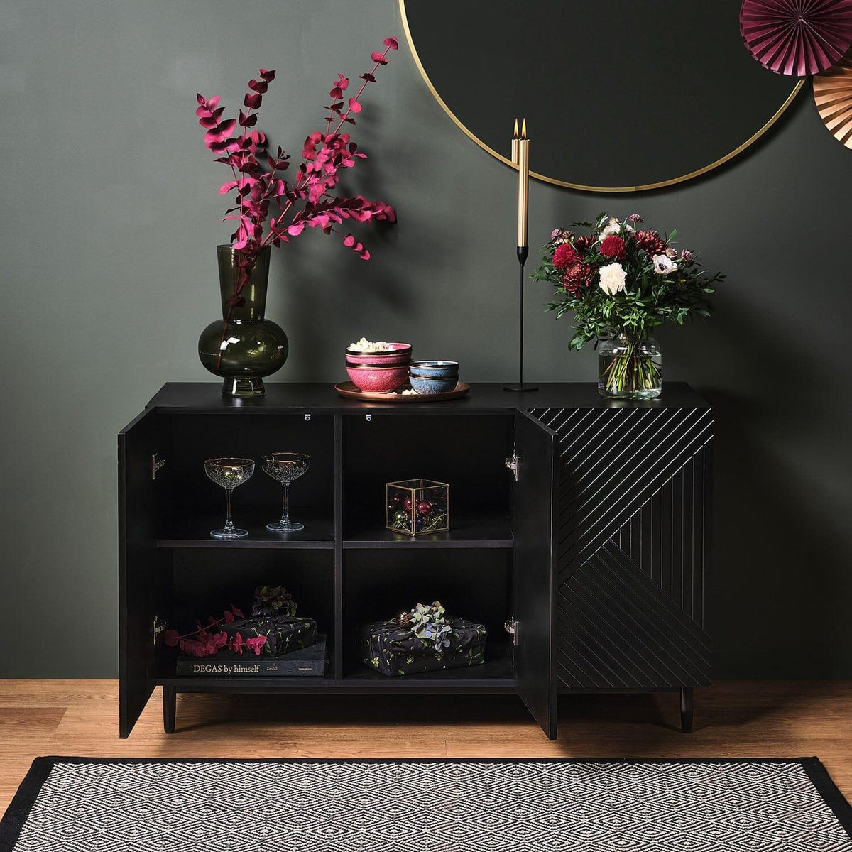 Outlet - Jack Sideboard - Geometric - Black