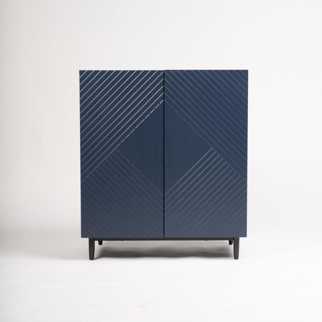 OUTLET - Jack 2 Door Small Sideboard - Geometric Blue