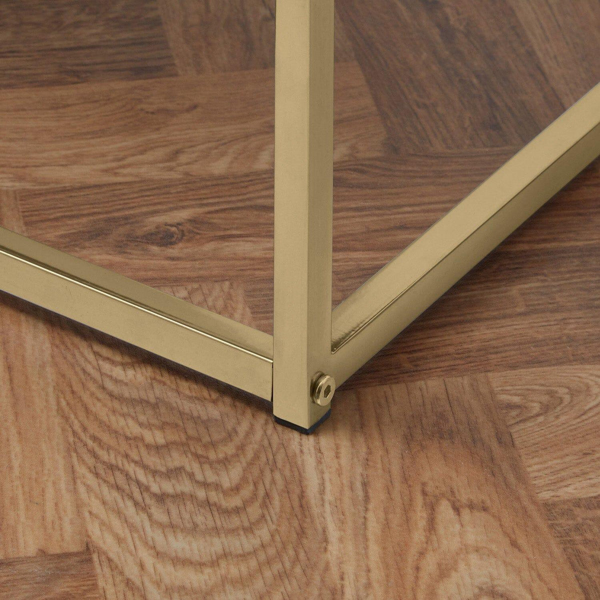 OUTLET - Jay Marble Effect Coffee Table - Gold Frame