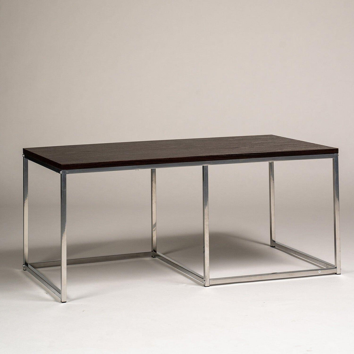 OUTLET - Jay Walnut Coffee Table - Chrome Frame