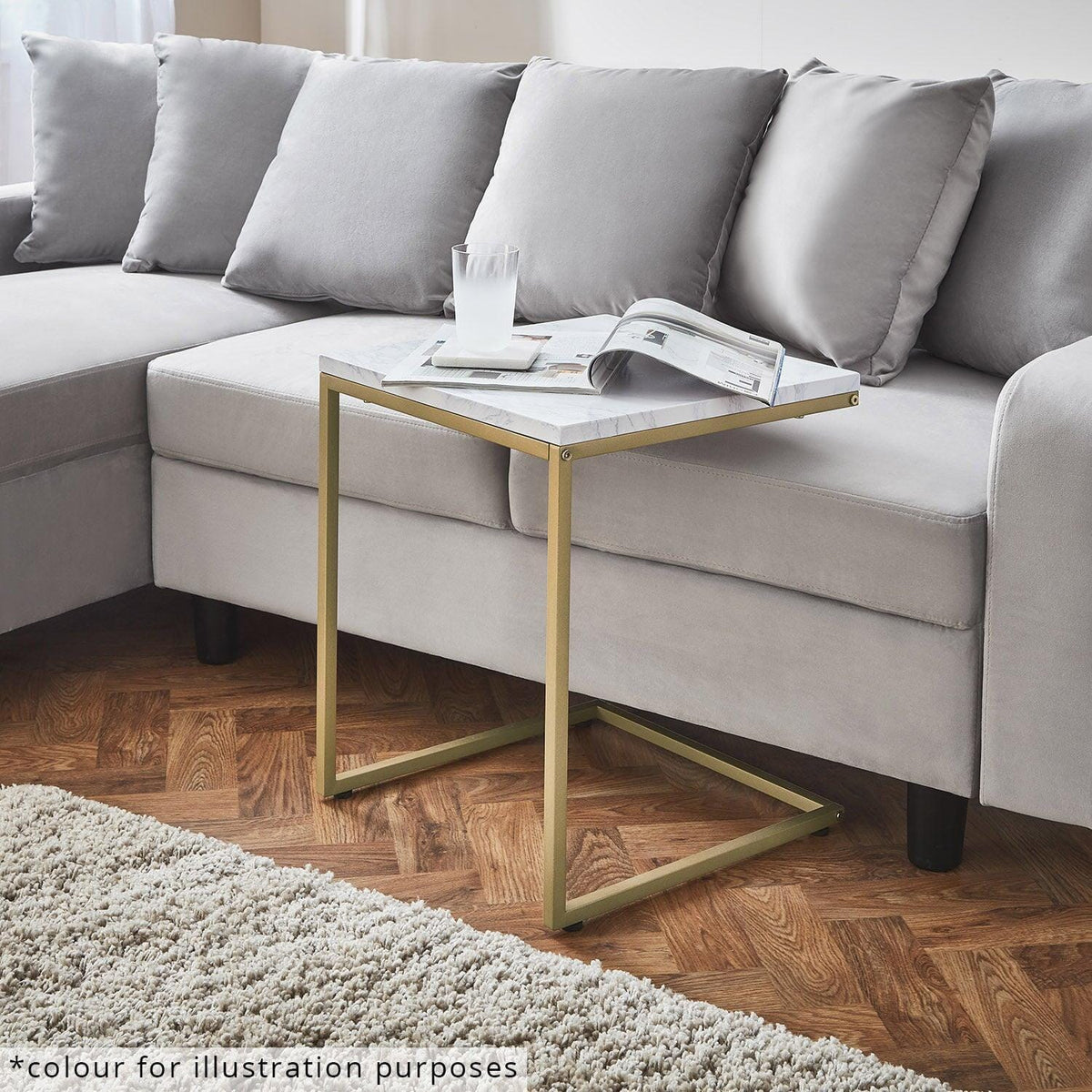OUTLET - Jay Concrete Nest of Tables - Black Frame