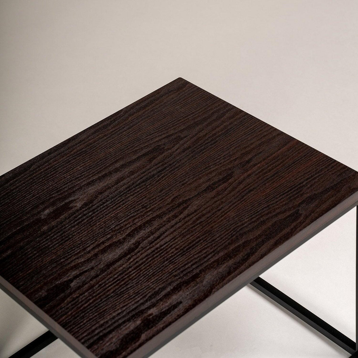 OUTLET - Jay Walnut Nest of Tables - Black Frame
