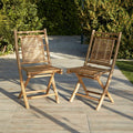 Outlet - Lila Bamboo Garden Folding Chair - Set of 2