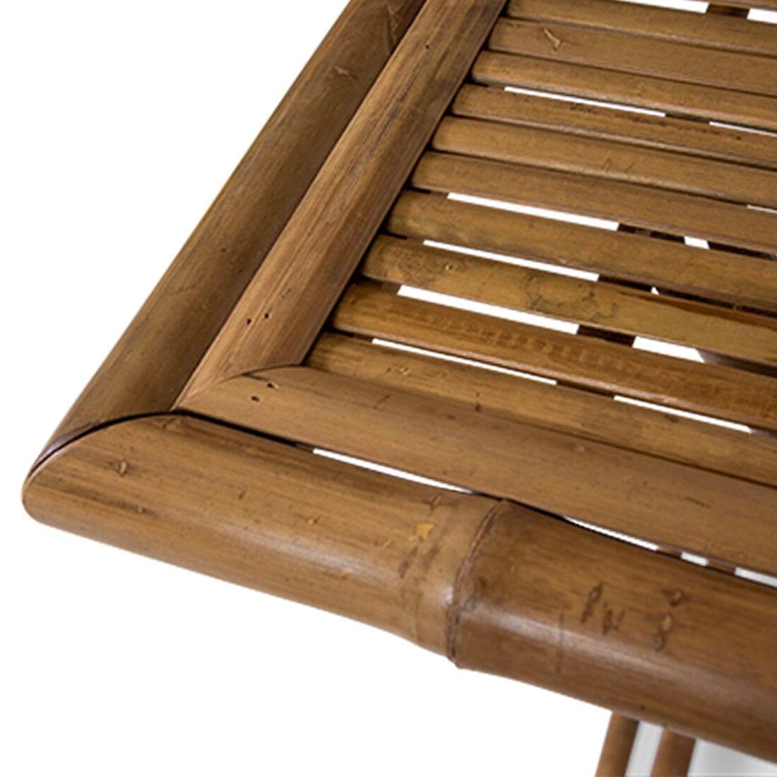 OUTLET - Lila Bamboo Square Garden Folding Table - 70cm