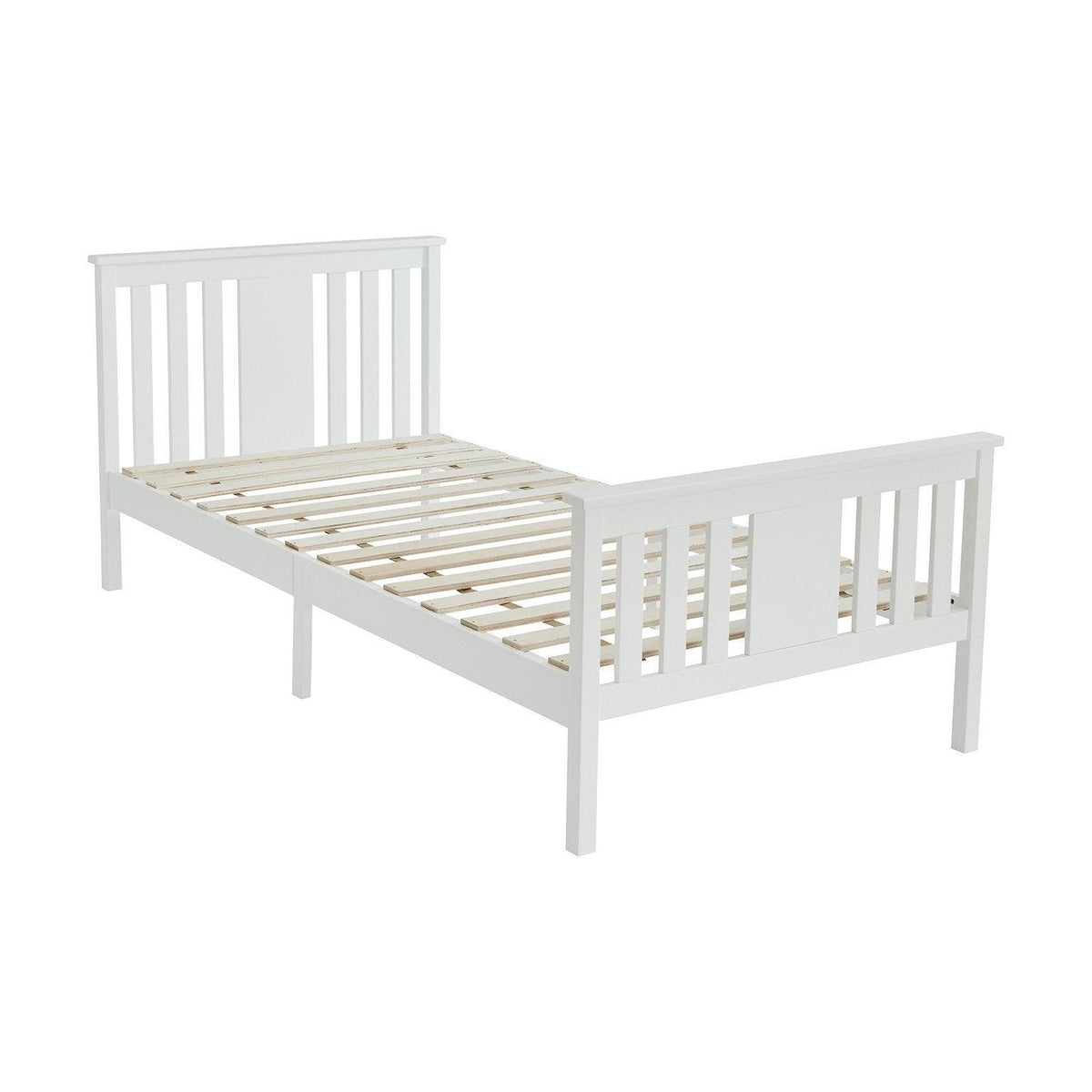 Outlet - Lisa Single Wooden Bed - White