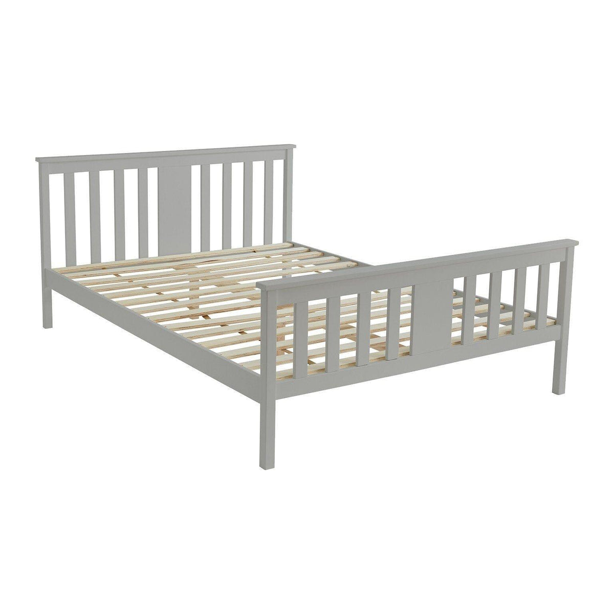 Outlet - Lisa Wooden Double Bed Frame - Grey