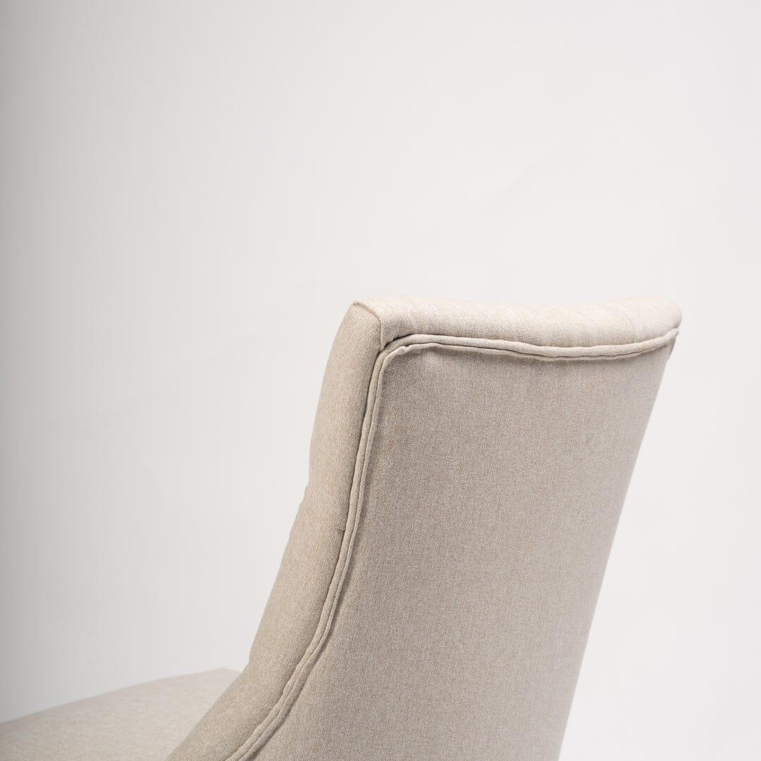 OUTLET - Louis Sand Dining Chairs - Set of 2 - Dark Wood Legs