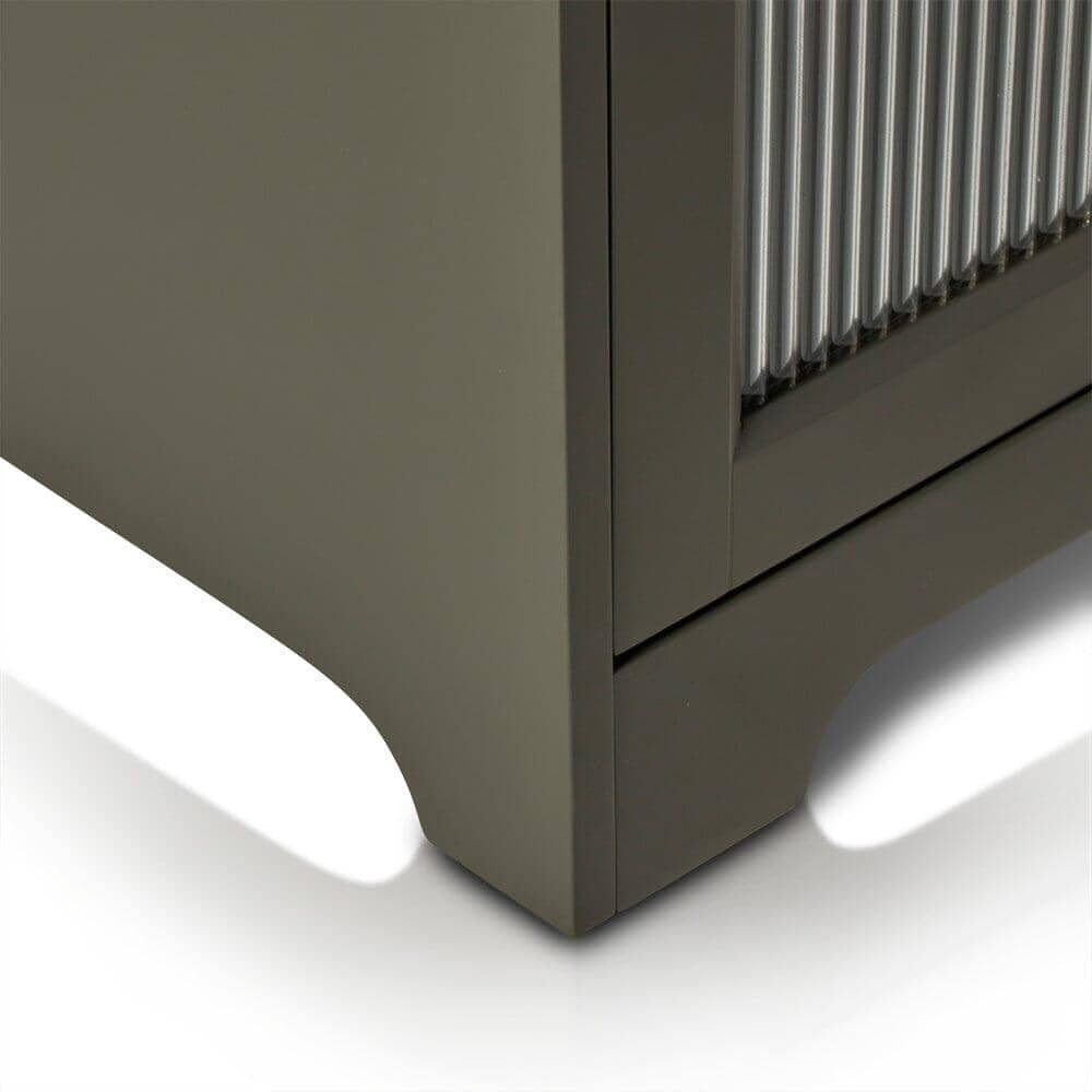 OUTLET - Lua 2 Door Small Sideboard - Fir Green with Glass Door