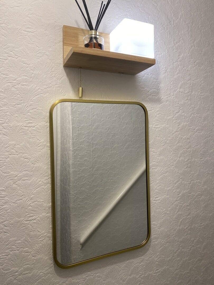 OUTLET - Lyndon 60X40cm Metal Rectangular Mirror - Gold