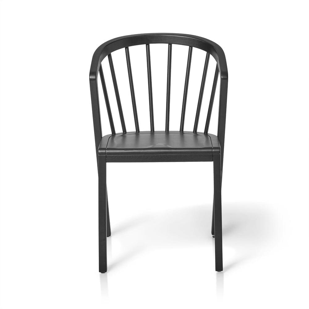 OUTLET - Mabel Black Wooden Spindle Dining Chairs - Set of 2