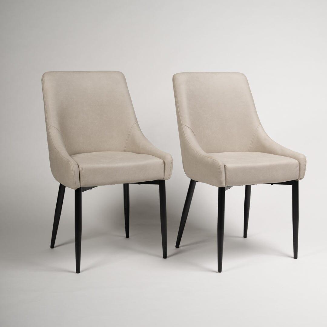 OUTLET - Maeve Dining Chairs - Set of 2 - Stone & Black