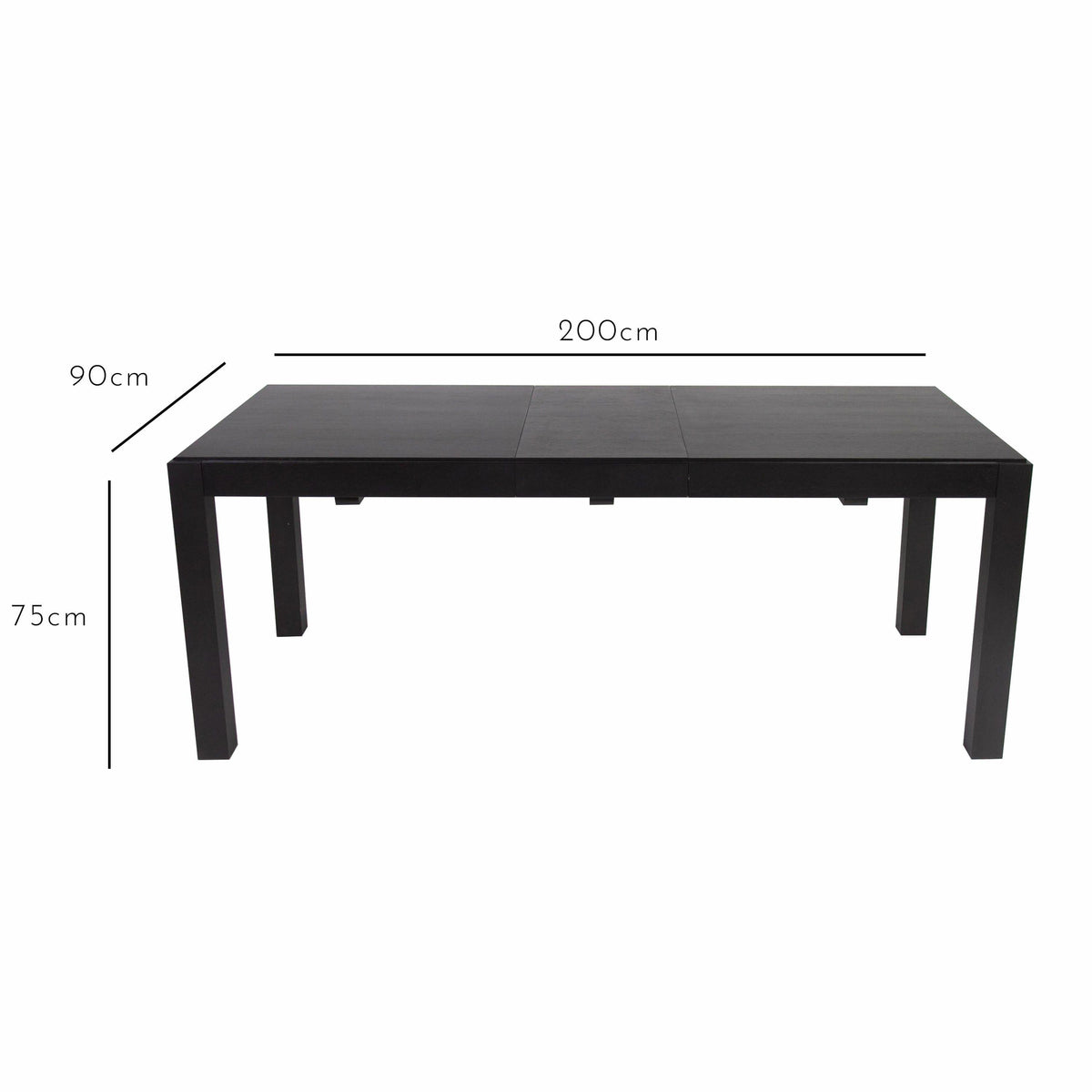 OUTLET - Magnus Black Wood Dining Table - Extendable