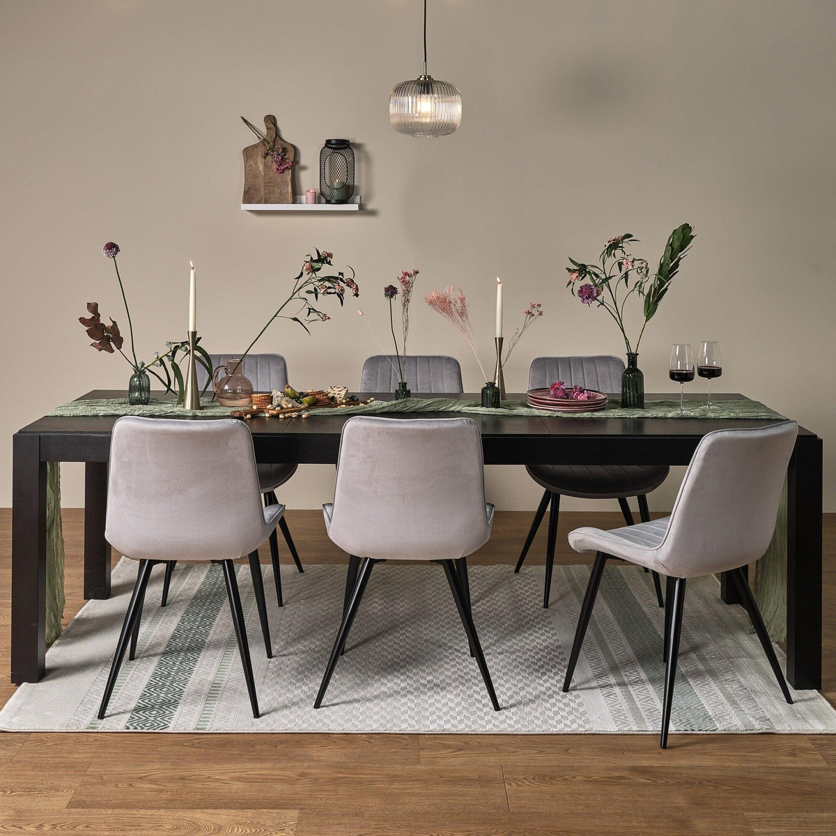 OUTLET - Magnus Black Wood Dining Table - Extendable